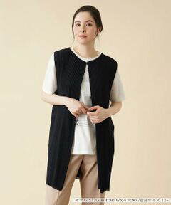 ＊＊Leilian PLUS HOUSE__ / レリアンプラスハウス ベスト | 洗えるリバーシブルプリーツジレ