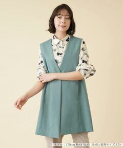 ＊＊Leilian PLUS HOUSE__ / レリアンプラスハウス ベスト | プリーツ切替ロングベスト