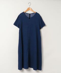 ＊＊Leilian PLUS HOUSE__ / レリアンプラスハウス ミニ丈・ひざ丈ワンピース | キーネックワンピース