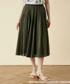 ＊＊Leilian PLUS HOUSE__ / レリアンプラスハウス ミニ・ひざ丈スカート | タックミモレスカ－ト