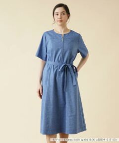 ＊＊Leilian PLUS HOUSE__ / レリアンプラスハウス ミニ丈・ひざ丈ワンピース | フロントジップワンピ－ス