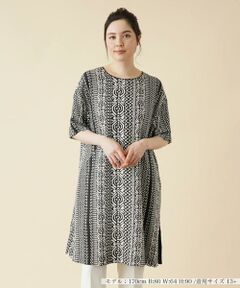 ＊＊Leilian PLUS HOUSE__ / レリアンプラスハウス シャツ・ブラウス | 総柄プリントブラウス