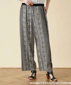 ＊＊Leilian PLUS HOUSE__ / レリアンプラスハウス その他パンツ | 総柄プリントワイドパンツ