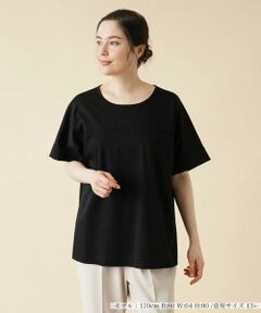 ＊＊Leilian PLUS HOUSE__ / レリアンプラスハウス カットソー | レースライン半袖カットソー