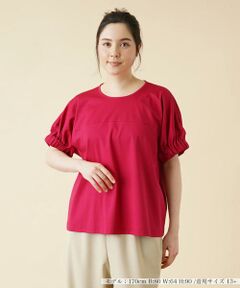 ＊＊Leilian PLUS HOUSE__ / レリアンプラスハウス カットソー | ギャザースリーブカットソー