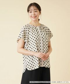 ＊＊Leilian PLUS HOUSE__ / レリアンプラスハウス シャツ・ブラウス | ドット半袖ブラウス