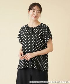 ＊＊Leilian PLUS HOUSE__ / レリアンプラスハウス シャツ・ブラウス | ドット半袖ブラウス