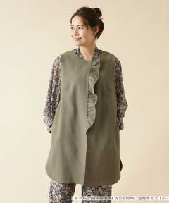 ＊＊Leilian PLUS HOUSE__ / レリアンプラスハウス ベスト | フリル付きロングジレ