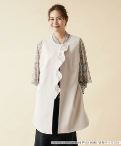 ＊＊Leilian PLUS HOUSE__ / レリアンプラスハウス ベスト | フリル付きロングジレ