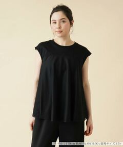 ＊＊Leilian PLUS HOUSE__ / レリアンプラスハウス カットソー | 刺繍入りフレンチスリーブインナー