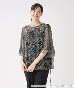 ＊＊Leilian PLUS HOUSE__ / レリアンプラスハウス シャツ・ブラウス | バンダナ柄シアーブラウス