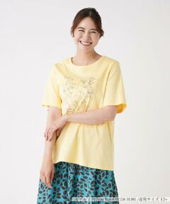 ＊＊Leilian PLUS HOUSE__ / レリアンプラスハウス カットソー | フラワーボックスプリントTシャツ