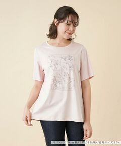 ＊＊Leilian PLUS HOUSE__ / レリアンプラスハウス カットソー | フラワーボックスプリントTシャツ