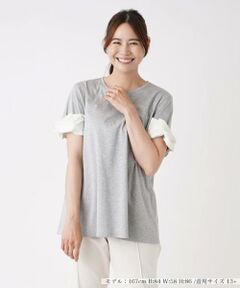 ＊＊Leilian PLUS HOUSE__ / レリアンプラスハウス カットソー | 袖口切替カットソー