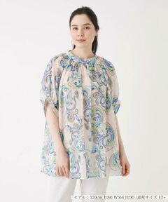 ＊＊Leilian PLUS HOUSE__ / レリアンプラスハウス シャツ・ブラウス | ペイズリー柄スモックブラウス