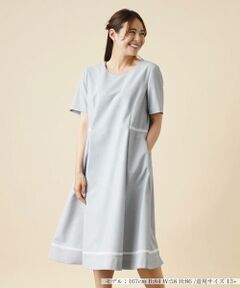 ＊＊Leilian PLUS HOUSE__ / レリアンプラスハウス ミニ丈・ひざ丈ワンピース | シアサッカーワンピース