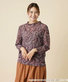 ＊＊Leilian PLUS HOUSE__ / レリアンプラスハウス シャツ・ブラウス | ペイズリー柄ハイネックカットソー