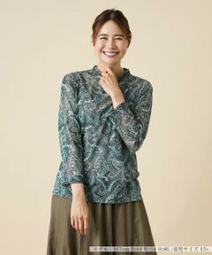 ＊＊Leilian PLUS HOUSE__ / レリアンプラスハウス シャツ・ブラウス | ペイズリー柄ハイネックカットソー