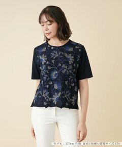 ＊＊Leilian PLUS HOUSE__ / レリアンプラスハウス シャツ・ブラウス | フラワー刺繍カットソー