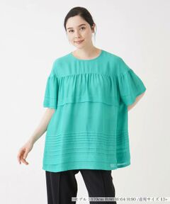 ＊＊Leilian PLUS HOUSE__ / レリアンプラスハウス シャツ・ブラウス | タックボーダーブラウス