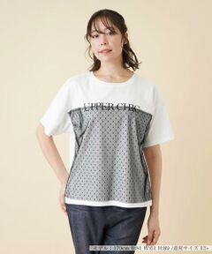 ＊＊Leilian PLUS HOUSE__ / レリアンプラスハウス カットソー | チュールロゴTシャツ