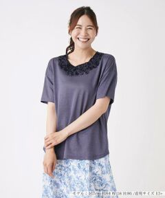 ＊＊Leilian PLUS HOUSE__ / レリアンプラスハウス カットソー | 刺繍カットソー