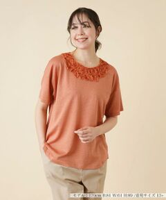 ＊＊Leilian PLUS HOUSE__ / レリアンプラスハウス カットソー | 刺繍カットソー