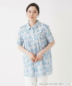 ＊＊Leilian PLUS HOUSE__ / レリアンプラスハウス ポロシャツ | フラワー柄ポロシャツ