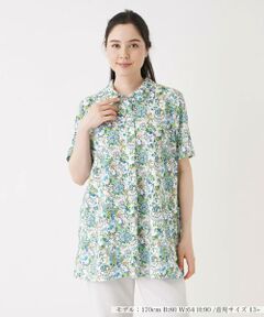 ＊＊Leilian PLUS HOUSE__ / レリアンプラスハウス ポロシャツ | フラワー柄ポロシャツ