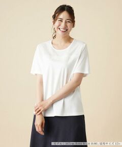 ＊＊Leilian PLUS HOUSE__ / レリアンプラスハウス カットソー | 刺繍切替カットソー