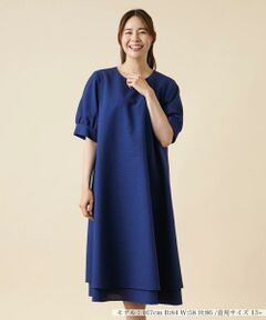 ＊＊Leilian PLUS HOUSE__ / レリアンプラスハウス ミニ丈・ひざ丈ワンピース | チェック柄ジャカードワンピース