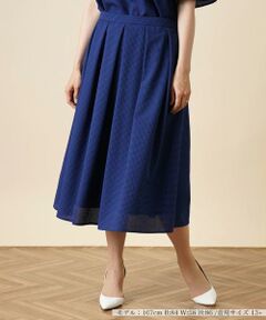 ＊＊Leilian PLUS HOUSE__ / レリアンプラスハウス ミニ・ひざ丈スカート | ジャカードチェックフレアスカート