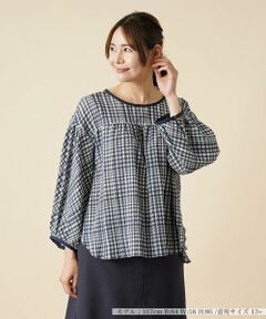 ＊＊Leilian PLUS HOUSE__ / レリアンプラスハウス シャツ・ブラウス | チェックオーバーブラウス