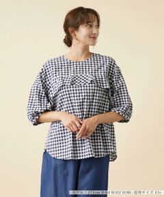 ＊＊Leilian PLUS HOUSE__ / レリアンプラスハウス シャツ・ブラウス | ギンガムチェックブラウス