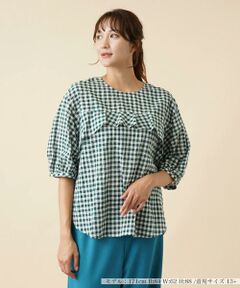 ＊＊Leilian PLUS HOUSE__ / レリアンプラスハウス シャツ・ブラウス | ギンガムチェックブラウス