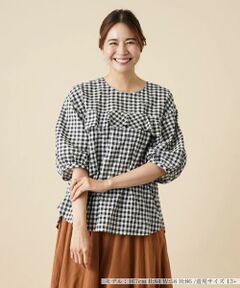 ＊＊Leilian PLUS HOUSE__ / レリアンプラスハウス シャツ・ブラウス | ギンガムチェックブラウス