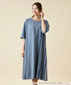 ＊＊Leilian PLUS HOUSE__ / レリアンプラスハウス ミニ丈・ひざ丈ワンピース | レース切替ワンピース