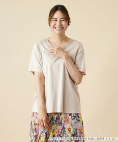 ＊＊Leilian PLUS HOUSE__ / レリアンプラスハウス カットソー | 切替ネックカットソー