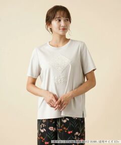 ＊＊Leilian PLUS HOUSE__ / レリアンプラスハウス カットソー | スクエアレースTシャツ