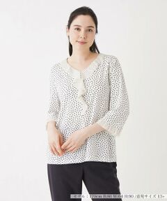 ＊＊Leilian PLUS HOUSE__ / レリアンプラスハウス カットソー | ドット切替カットソー
