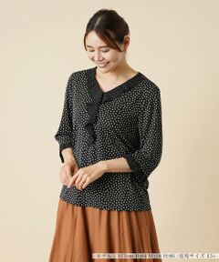 ＊＊Leilian PLUS HOUSE__ / レリアンプラスハウス カットソー | ドット切替カットソー