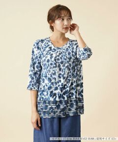 ＊＊Leilian PLUS HOUSE__ / レリアンプラスハウス カットソー | プリントペプラムカットソー