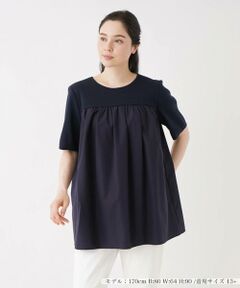 ＊＊Leilian PLUS HOUSE__ / レリアンプラスハウス カットソー | 異素材切替ブラウス