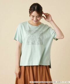 ＊＊Leilian PLUS HOUSE__ / レリアンプラスハウス カットソー | 刺繍Tシャツ