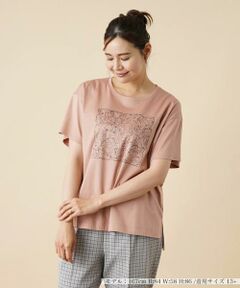 ＊＊Leilian PLUS HOUSE__ / レリアンプラスハウス カットソー | 刺繍Tシャツ