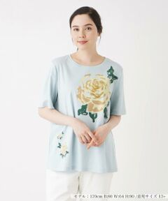 ＊＊Leilian PLUS HOUSE__ / レリアンプラスハウス カットソー | 刺繍プリントTシャツ