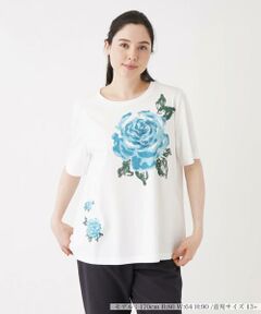 ＊＊Leilian PLUS HOUSE__ / レリアンプラスハウス カットソー | 刺繍プリントTシャツ