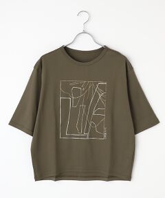 アートグリッタープリントTシャツ