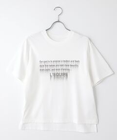 フローイングロゴプリントTシャツ