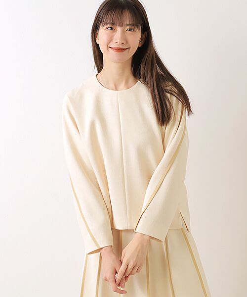 L'EQUIPE/レキップ スラブツイードブラウス ホワイト系その他 38 L'EQUIPE/レキップ スラブツイードブラウス ホワイト系その他 38